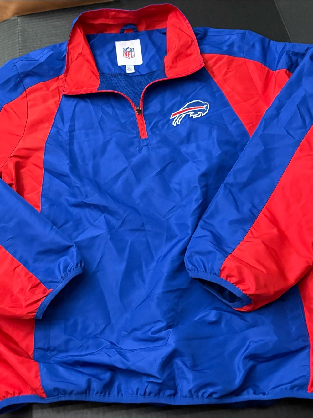 NFL Buffalo Bills Blue and Red Pullover Windbreaker